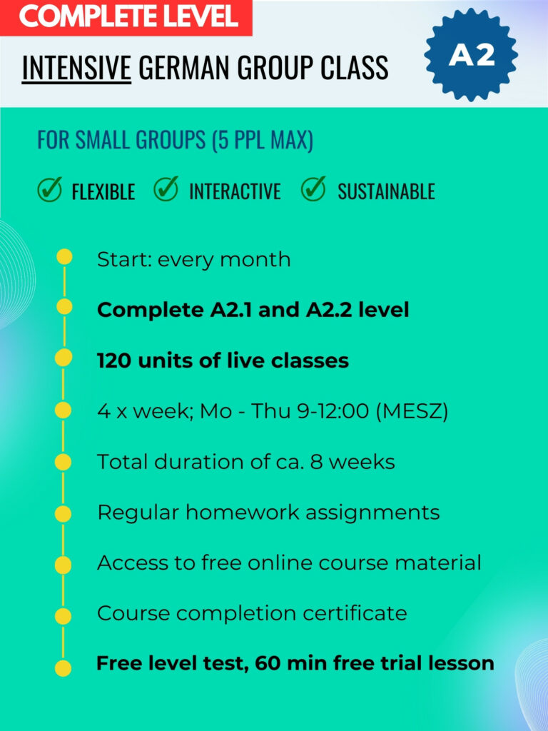 Deutsch online intensiv A2